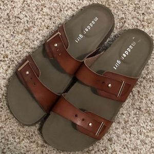 Brown Madden Girl sandals, size 7, never worn